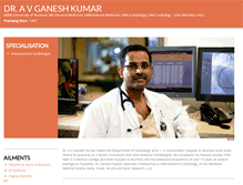 Tablet Screenshot of drganeshkumarcardiologist.com